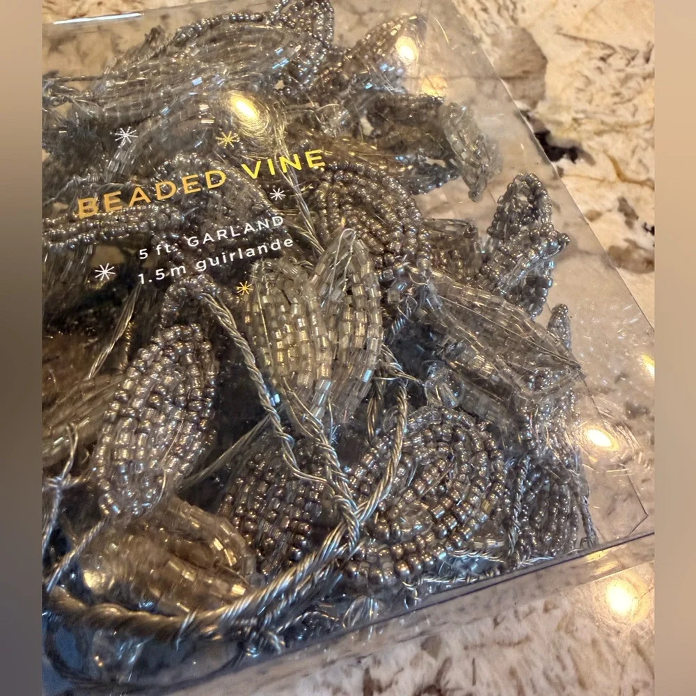Pottery Barn Beaded Vine 5ft garland.